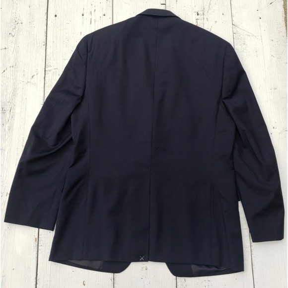 NEW Michael Kors 40R DARK MIDNIGHT BLUE Suit Jacket Blazer Two Button Wool - Picture 11 of 12